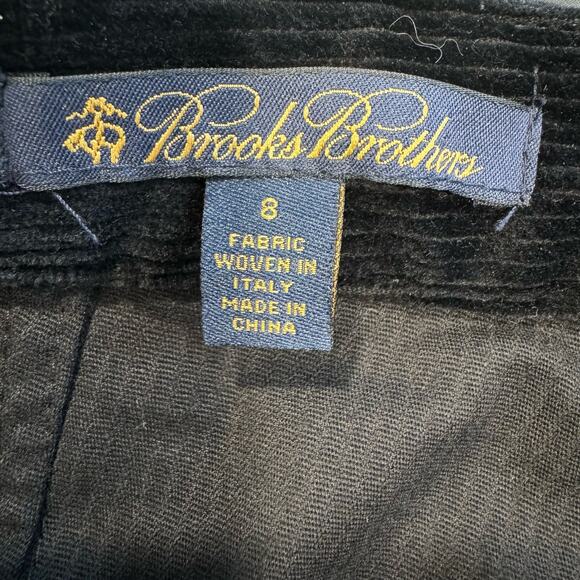 Brooks Brothers Woven in Italy Black Corduroy Preppy Straight Pants 8 - Picture 6 of 7
